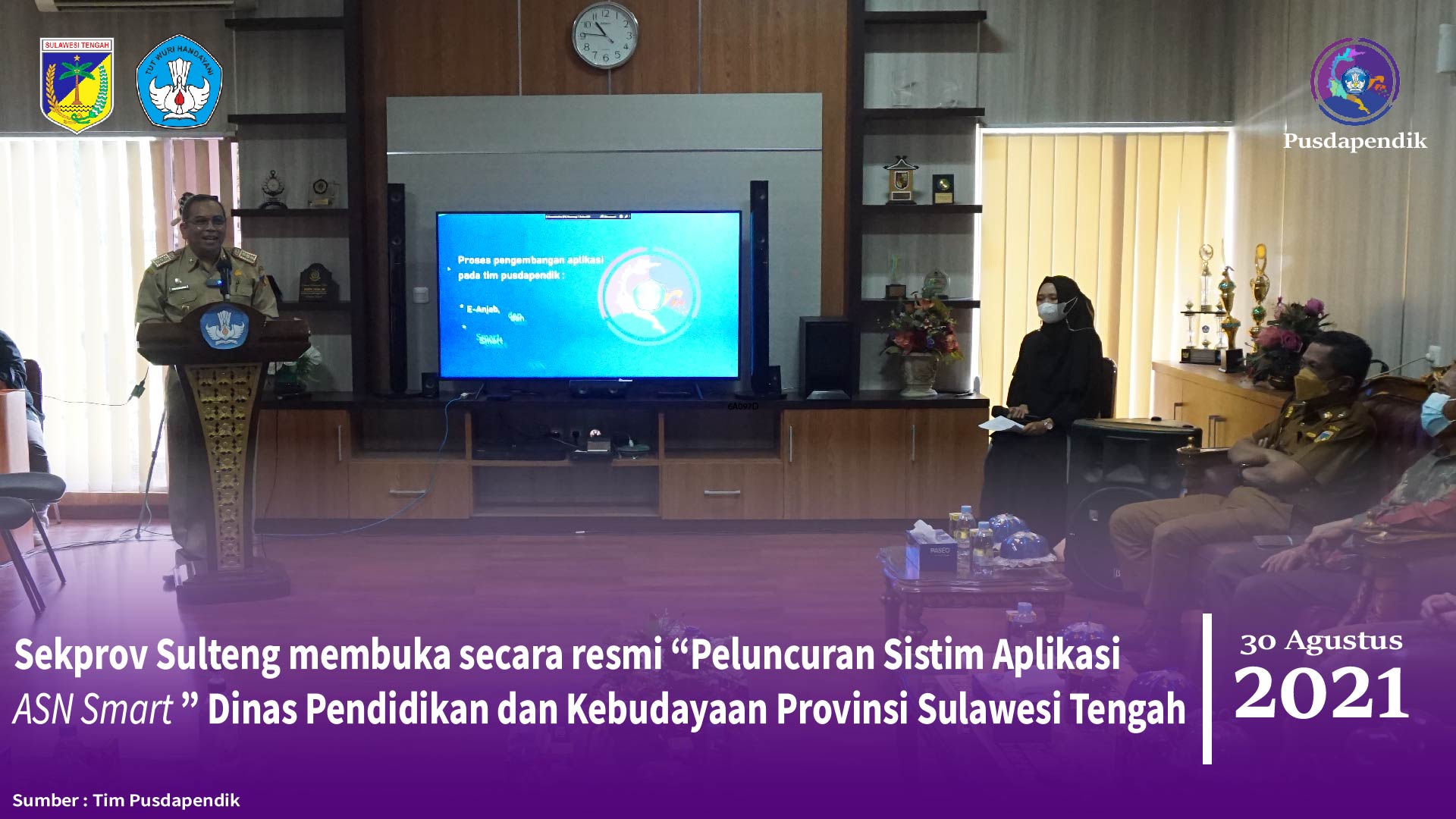 Launching Aplikasi ASN Smart Dinas Pendidikan dan Kebudayaan Provinsi Sulawesi Tengah
