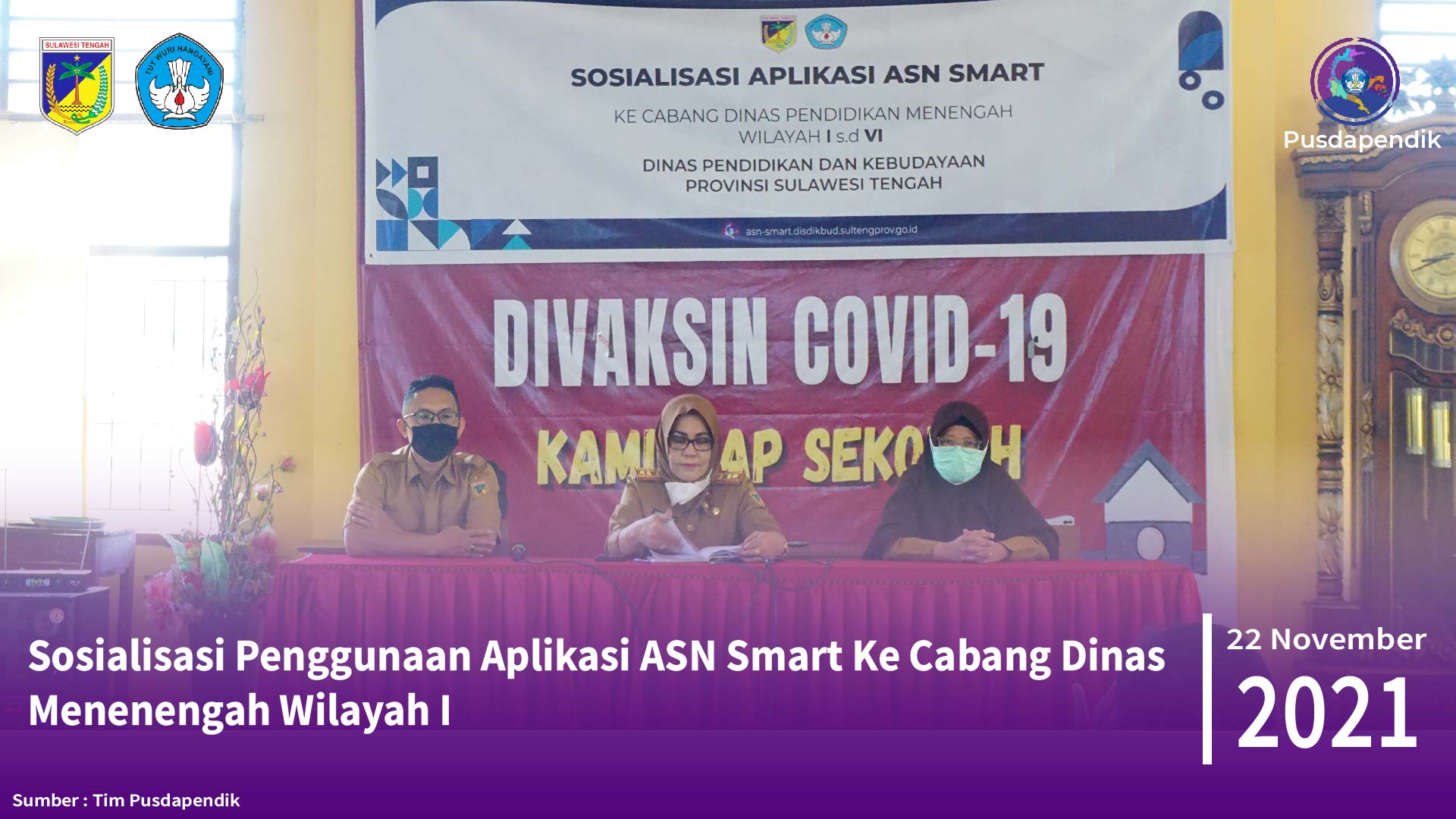 Sosialisasi Penggunaan Aplikasi ASN Smart Ke- Cabang Dinas Menengah Wilayah I, Kota Palu